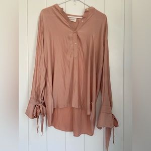 The Impeccable Pig TUNIC Blouse women’s size L Large Boho peasant TOP shirt